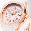 Patek Philippe AQUANAUT series automatic mechanical movement, 120m waterproof women's watch, Swiss watch, white dial
