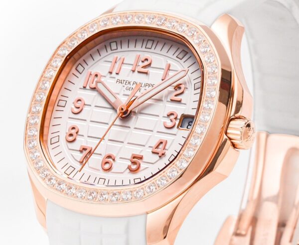 Patek Philippe AQUANAUT series automatic mechanical movement, 120m waterproof women's watch, Swiss watch, white dial