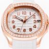 Patek Philippe AQUANAUT series automatic mechanical movement, 120m waterproof women's watch, Swiss watch, white dial