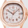 Patek Philippe AQUANAUT series automatic mechanical movement, 120m waterproof women's watch, Swiss watch, white dial