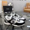 sy_no_4EC2EE923632FAB90C4C005F8F34B381_1 Chanel Black & White Chunky Sneaker with Silver Accents & Interlocking CC Logo