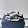 Dior Black and White Leather CD Logo Low-Top Sneaker
