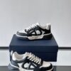 Dior Black and White Leather CD Logo Low-Top Sneaker