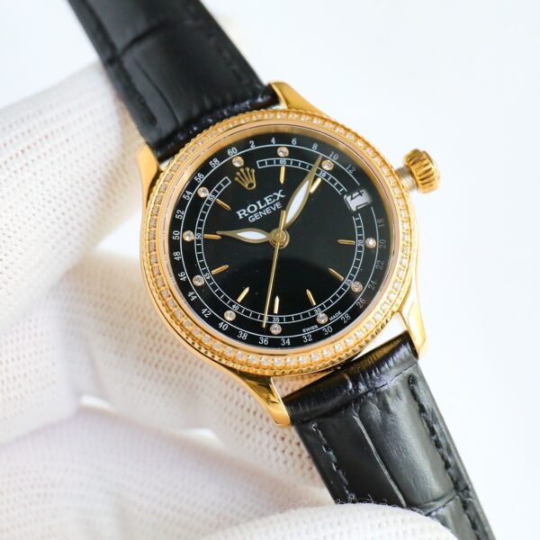 ROLEX Rolex Cellini series automatic mechanical movement waterproof men's watch Swiss watch 39mm black dial
