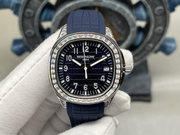 Patek Philippe Diver Series Quartz Movement Women's Watch Swiss Watch Stainless Steel Case Rubber Strap