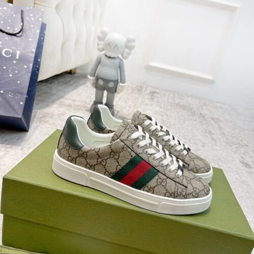 Gucci Screener GG Supreme Canvas Sneaker with Web Stripe