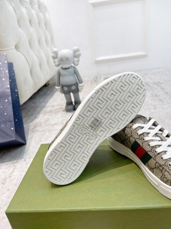 sy_no_50A03DABACE1793DB33D2E2F5B411E41_8 Gucci Screener GG Supreme Canvas Sneaker with Web Stripe