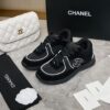 sy_no_51199DC8E183362F32B9BBE8E5F38207_3 Chanel Black and White Piping Low-Top Sneaker with Suede and CC Logo