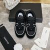sy_no_51199DC8E183362F32B9BBE8E5F38207_5 Chanel Black and White Piping Low-Top Sneaker with Suede and CC Logo