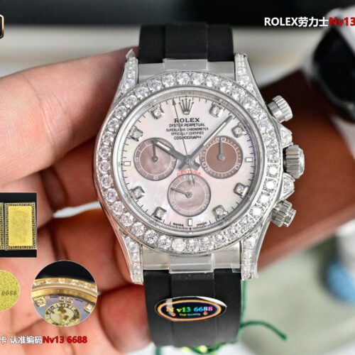 Rolex automatic mechanical movement 100 meter waterproof men's watch Swiss watch 40mm white dial