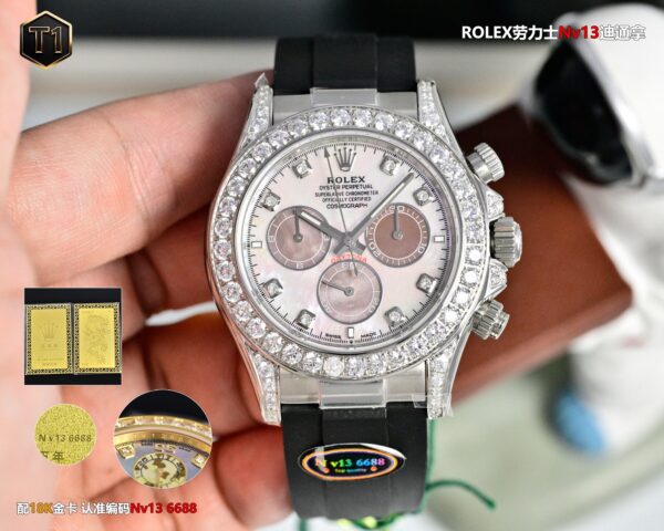 Rolex automatic mechanical movement 100 meter waterproof men's watch Swiss watch 40mm white dial