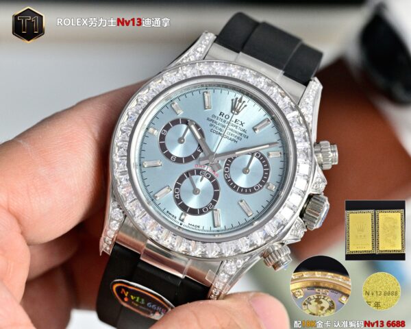 Rolex automatic mechanical movement 100 meter waterproof men's watch Swiss watch 40mm white dial