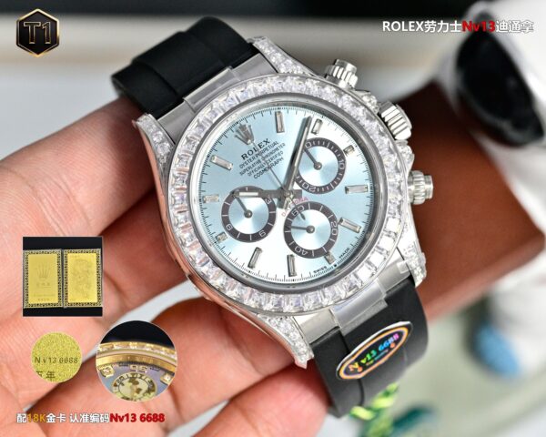 Rolex automatic mechanical movement 100 meter waterproof men's watch Swiss watch 40mm white dial