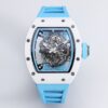 Ceramic 055 Richard Men's Automatic Mechanical Watch Hollow Men's Watch Ultra Thin Luminous Tape Waterproof