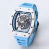 Ceramic 055 Richard Men's Automatic Mechanical Watch Hollow Men's Watch Ultra Thin Luminous Tape Waterproof