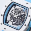 Ceramic 055 Richard Men's Automatic Mechanical Watch Hollow Men's Watch Ultra Thin Luminous Tape Waterproof