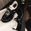 sy_no_523BE4E99C4E61DD3F343F5F8F08DFA5_8 Chanel Black and White Mixed Material Low-Top Sneaker with Contrast Piping and CC Logo