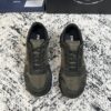 sy_no_52F499B43BAF2B6059C6FC5F70B4CF6D_2 Prada Olive Suede Mesh-Spliced Triangle Logo Low-Top Sneaker