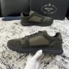 sy_no_52F499B43BAF2B6059C6FC5F70B4CF6D_4 Prada Olive Suede Mesh-Spliced Triangle Logo Low-Top Sneaker