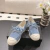 sy_no_5316C3E18E0FE2FA0BE943EF281AC671_1 Chanel Light Blue Suede Low-Top Shoe with Cap-Toe & CC Chain Detail