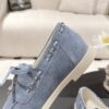sy_no_5316C3E18E0FE2FA0BE943EF281AC671_6 Chanel Light Blue Suede Low-Top Shoe with Cap-Toe & CC Chain Detail