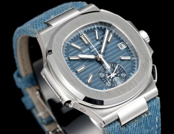sy_no_53E940C505A6A6C005646536240EBD6D_2 Patek Philippe Sport Elegance NAUTILUS series automatic mechanical movement 30 meter waterproof men's watch Swiss watch blue dial
