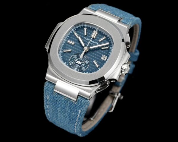 sy_no_53E940C505A6A6C005646536240EBD6D_4 Patek Philippe Sport Elegance NAUTILUS series automatic mechanical movement 30 meter waterproof men's watch Swiss watch blue dial