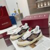Gucci MAC8 GG Canvas & Blue Leather Sneaker with Web Stripe