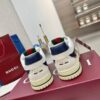 Gucci MAC8 GG Canvas & Blue Leather Sneaker with Web Stripe