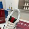 Gucci MAC8 GG Canvas & Blue Leather Sneaker with Web Stripe