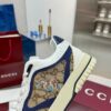 Gucci MAC8 GG Canvas & Blue Leather Sneaker with Web Stripe