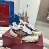 Gucci MAC8 GG Canvas & Blue Leather Sneaker with Web Stripe