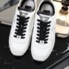 Chanel White and Black Mixed Material Low-Top Sneaker with Suede and CC Logo