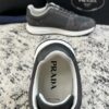 sy_no_55645E36F794D772E80F863542DB22CD_6 Prada Grey Suede Mesh-Spliced Triangle Logo Low-Top Sneaker