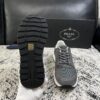 sy_no_55645E36F794D772E80F863542DB22CD_8 Prada Grey Suede Mesh-Spliced Triangle Logo Low-Top Sneaker