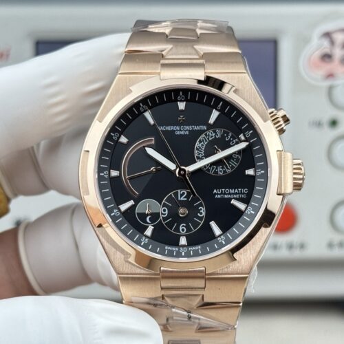 sy_no_557E873D43DEC5F6E7828D3799F2D530_0 Vacheron Constantin Grand Cross Four Seas series OVERSEAS automatic mechanical movement date display black dial