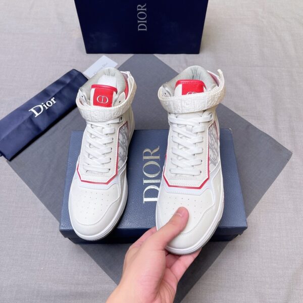 sy_no_56A8612EE808D7AAA87C087B4EEDEC41_3 Dior White-Red Strap B27 High-Top Sneaker