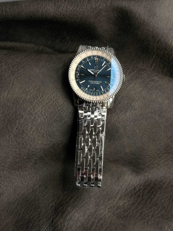 sy_no_56CA7B16B458CF2CB9C1CD1CF386BB03_7 Breitling Aviation Chronometer 30 meter Waterproof Automatic Mechanical Movement Stainless Steel Strap Swiss Watch 41mm Men's Blue