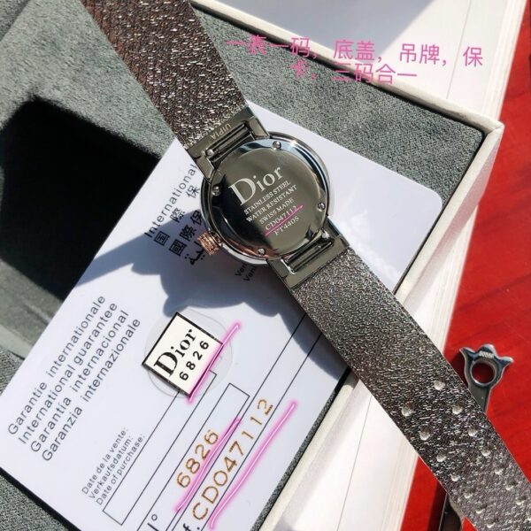 sy_no_58129C23428E1E557B2B8B336F0603F5_7 DIOR watch quartz movement stainless steel strap 25mm red dial women's watch 50m waterproof