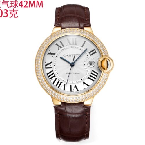 sy_no_5AB17B1139BFC2EAAABDA98EFD8BE930_0 Cartier Ballon Bleu leather strap couple mechanical watch men's and women's watches