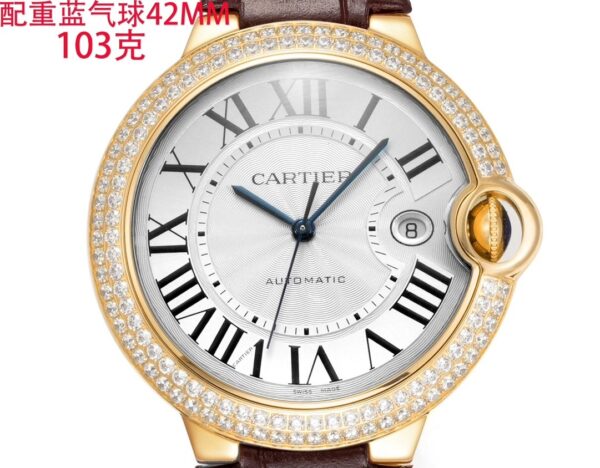 sy_no_5AB17B1139BFC2EAAABDA98EFD8BE930_1 Cartier Ballon Bleu leather strap couple mechanical watch men's and women's watches