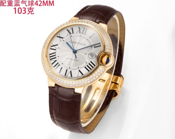 sy_no_5AB17B1139BFC2EAAABDA98EFD8BE930_8 Cartier Ballon Bleu leather strap couple mechanical watch men's and women's watches