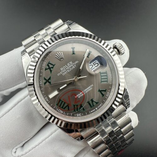 Rolex Dog Tooth Ring Diary Series Green Luo Automatic Mechanical Movement 100m Waterproof Day Display Large Calendar Men's Watch