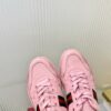 Gucci Pink Leather Sneaker with Web Stripe