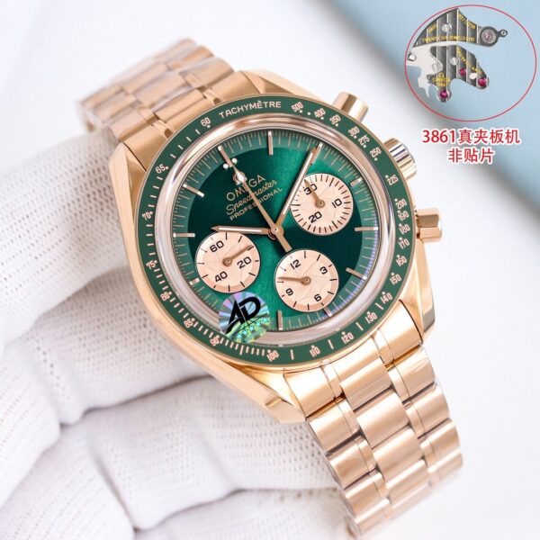Omega Super Series Professional Lunar Watch Manual Mechanical Movement 50m Waterproof Male