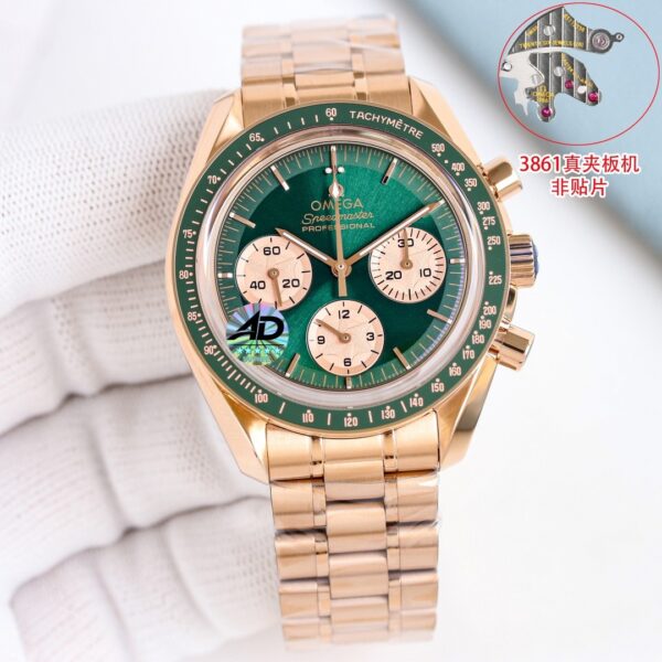 Omega Super Series Professional Lunar Watch Manual Mechanical Movement 50m Waterproof Male