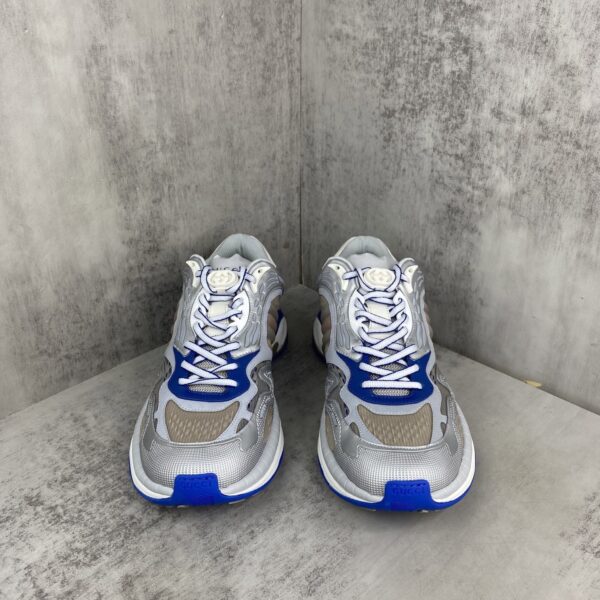 sy_no_5C58F45F0E2704D03AEF7C91D0946EBD_3 Gucci Re-Web / Chunky Technical Sneaker in Silver & Blue with Web Stripe