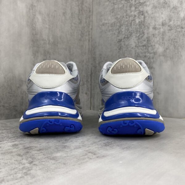 sy_no_5C58F45F0E2704D03AEF7C91D0946EBD_4 Gucci Re-Web / Chunky Technical Sneaker in Silver & Blue with Web Stripe