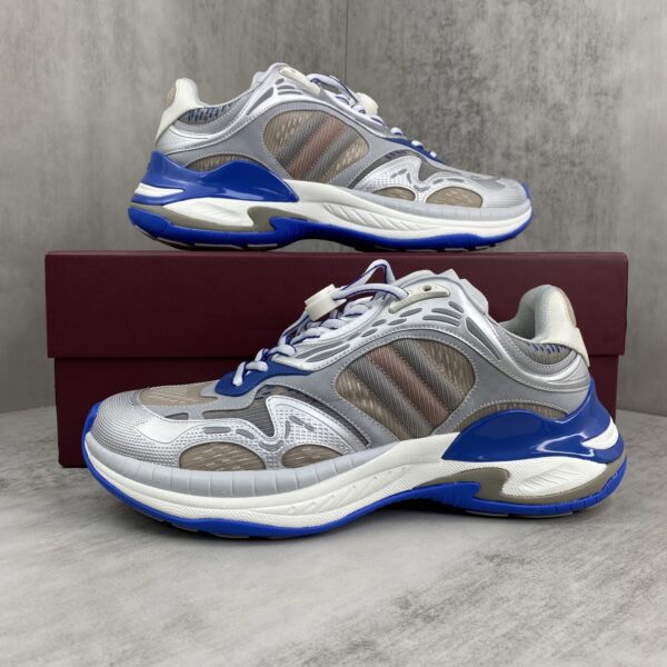 sy_no_5C58F45F0E2704D03AEF7C91D0946EBD_8 Gucci Re-Web / Chunky Technical Sneaker in Silver & Blue with Web Stripe