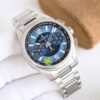 Jaeger LeCoultre automatic mechanical movement 100 meter waterproof men's watch Swiss watch 42mm blue dial rubber stainless steel strap